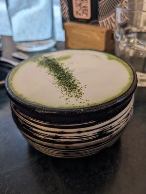 Matcha "A" latte at Pepstop - Riddargatan in Stockholm