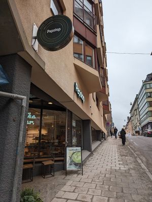 Outside at Pepstop - Riddargatan in Stockholm