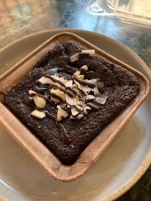 Great zucchini brownie at Pepstop - Riddargatan in Stockholm