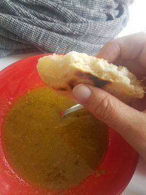The bread was amazing! Dipped it in my soup at La Campoteca in Bogota