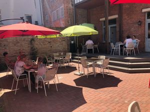 the patio at Werners Eiscafe in Wismar
