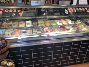 ice selection (vegan and non vegan) at Werners Eiscafe in Wismar