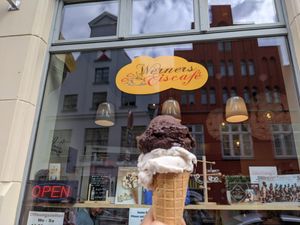 Lecker! at Werners Eiscafe in Wismar