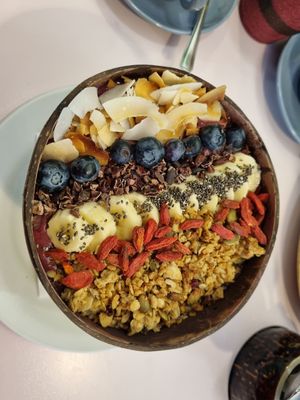 Acai bowl at Hula Juice Cafe in Edinburgh