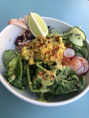 Vegan poke bowl   at Hula Juice Cafe in Edinburgh