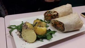 vegan wrap at Hula Juice Cafe in Edinburgh