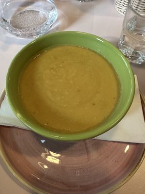 Lentil and Garlic Soup  at Hula Juice Cafe in Edinburgh