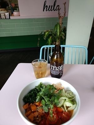 rainbow bowl at Hula Juice Cafe in Edinburgh