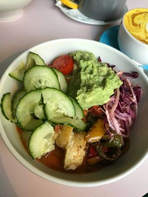 Seasonal Rainbow bowl  at Hula Juice Cafe in Edinburgh