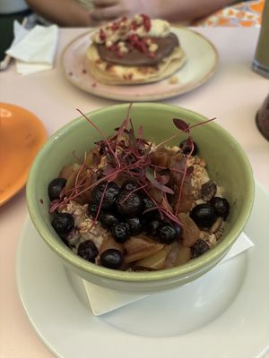 Apple crumble porridge   at Hula Juice Cafe in Edinburgh