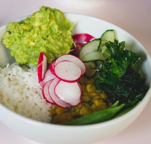 Vegan rainbow bowl at Hula Juice Cafe in Edinburgh