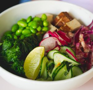Vegan poké bowl at Hula Juice Cafe in Edinburgh