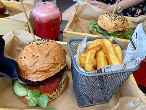 Vegan Burger (beetroot Patty) at Krowa Na Wypasie in Pobierowo