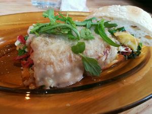 Vegan lasagna at Cactus in Palamos