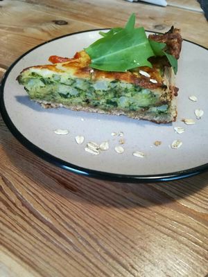 Spinach quiche at Cactus in Palamos