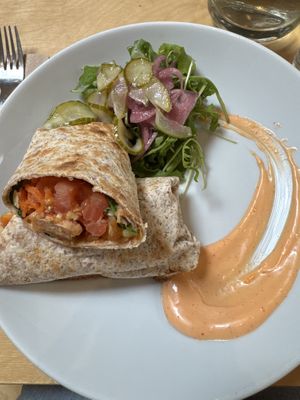 Vegan Sesame Tofu Wrap  at Urban Grind in Galway