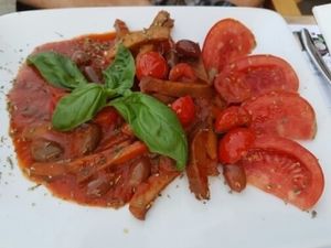 Seitan with tomato at Caffe Vergnano 1882 - Rialto in Venice