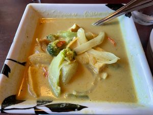 Yellow curry with tofu at Best Thai Cuisine in Florence