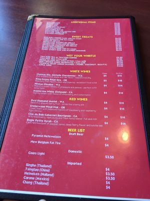 menu at Best Thai Cuisine in Florence