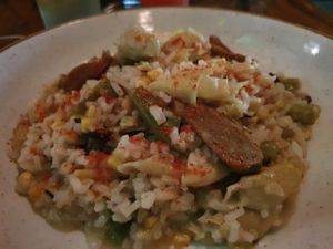 Vegan paella at Teva in Rio De Janeiro