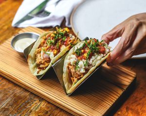 Jackfruit tacos at Teva in Rio De Janeiro