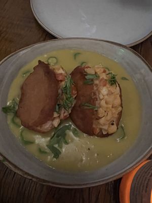 Acaraje- no idea what it is, but I’m into it   at Teva in Rio De Janeiro