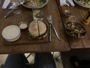 Burger with fries   at Teva in Rio De Janeiro