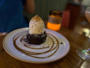 Chocolate lava cake at Teva in Rio De Janeiro