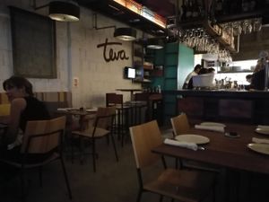 Inside tables at Teva in Rio De Janeiro