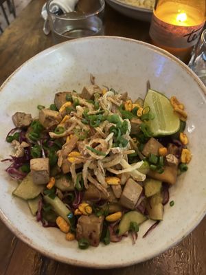 Pineapple salad with tofu   at Teva in Rio De Janeiro