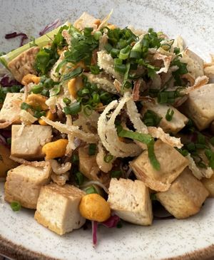 Thai Pineapple Salad with added tofu  at Teva in Rio De Janeiro