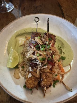 Tempeh kebab  at Teva in Rio De Janeiro