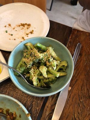 Broccoli appetizer at Teva in Rio De Janeiro