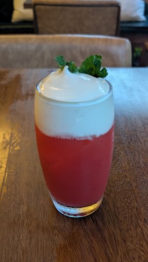 Fresa, with ginger foam on top at Teva Bistrô in Rio De Janeiro