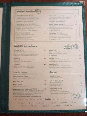 Lunch and dinner menu 3/4 at Teva Bistrô in Rio De Janeiro