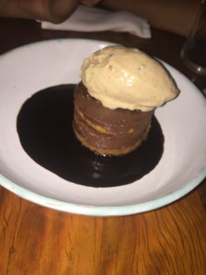 Gf layered cake. The ice cream was delicious!!! at Teva in Rio De Janeiro