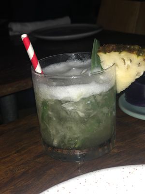 Pineapple and Lemon Grass Caipirinha  at Teva in Rio De Janeiro