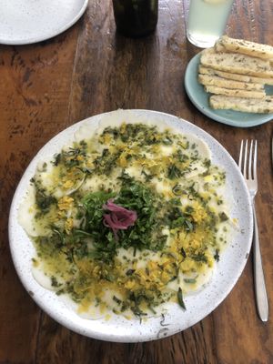 palm heart carpaccio  at Teva in Rio De Janeiro