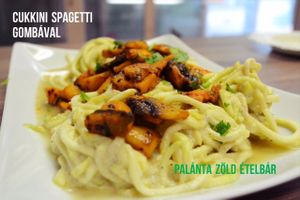 Cukkini spagetti at Palanta Zold Etelbar in Siofok