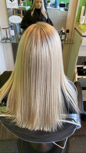 Blonde at  LV Hair Doc Organic Salon in Henderson