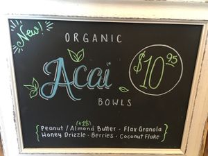 Acai bowl options at Celis Produce in West Palm Beach