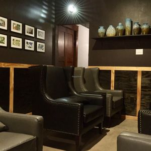 super comfy seating in back at Fluid Coffeebar in Valparaiso