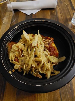 Roulé d'aubergines parmigiano at L'Archipel in Cowansville