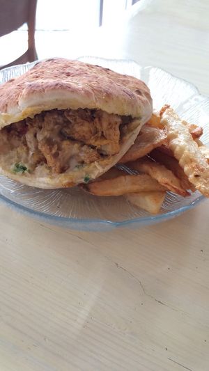 vegan ";chicken"; shawarma! at Tal's Hummus in New Orleans