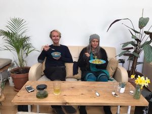 rawsome customers  at Beet Bar in Margate