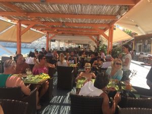 By the beach at Sea Vibe in Santorini