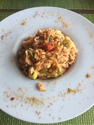 Vegetable risotto  at Sea Vibe in Santorini