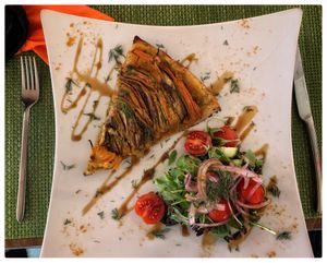 Vegetable pie (it had a fancier name that I can’t remember!) at Sea Vibe in Santorini