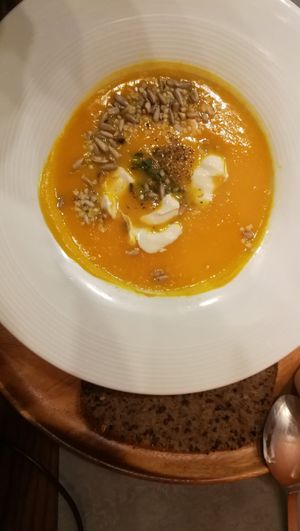 Vegetable soup, 5€ at The Sister in Brussels