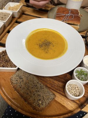 Vegetable soup with lentils  at The Sister in Brussels